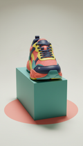 Vivid Coral Statement Sneaker